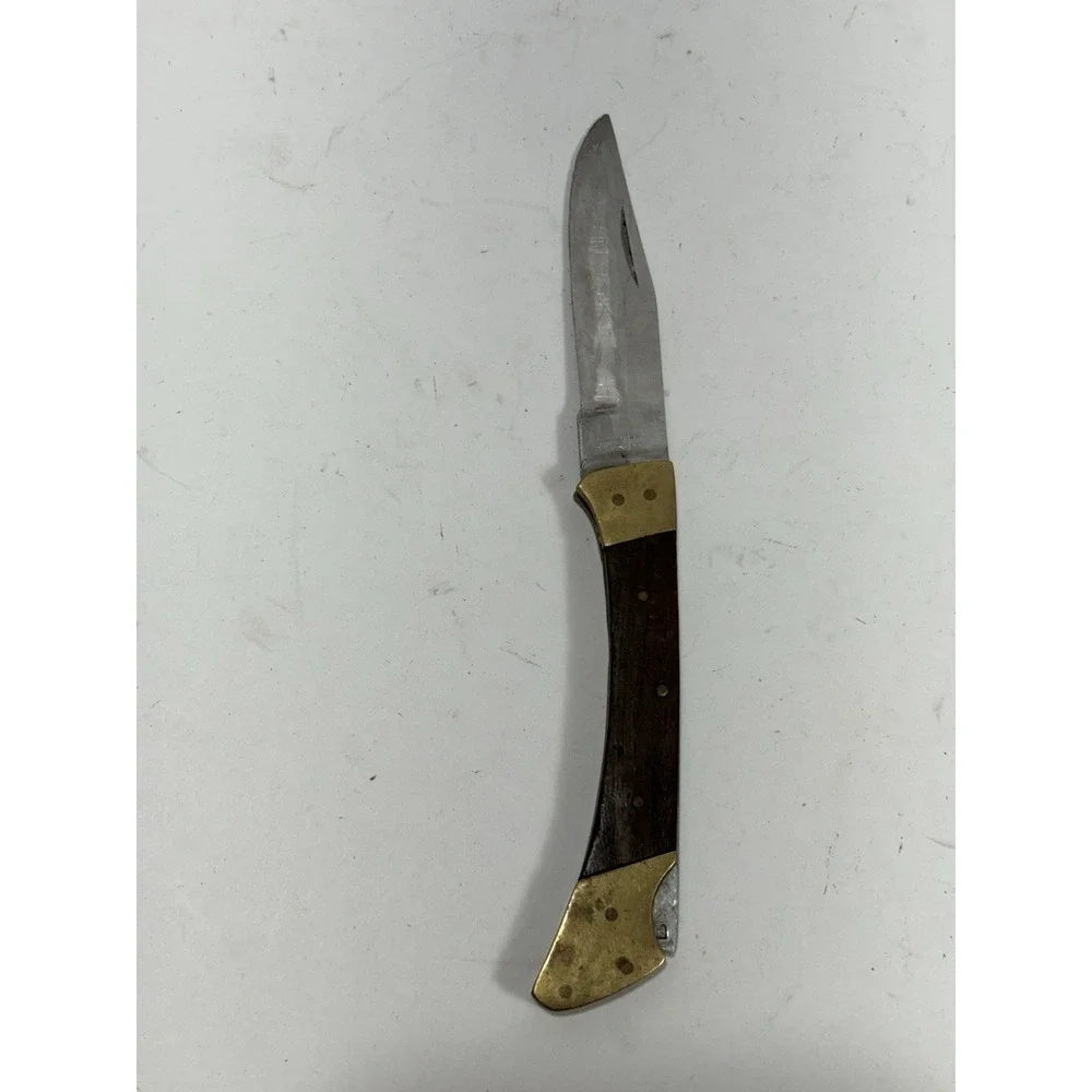VINTAGE STAINLESS WOOD PAKISTAN KNIFE Used‎